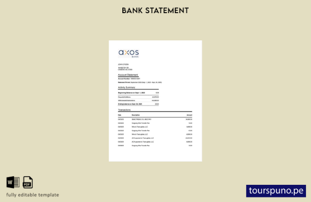 listo para imprimir plantilla de Word (estado de cuenta de Axos Bank de EE. UU.)
